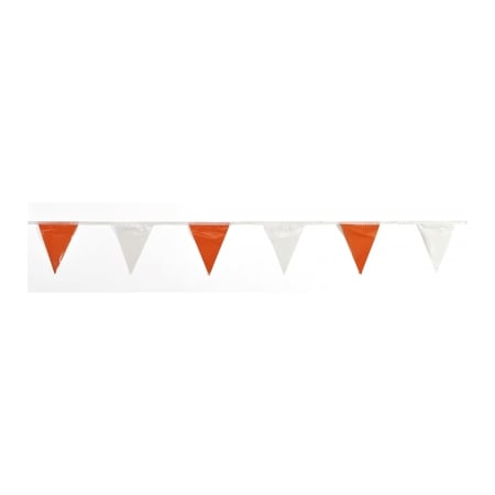 Mutual Industries Flag, Orange/white, 2in Wide x 100ft Length, Plastic 15991-4510-100